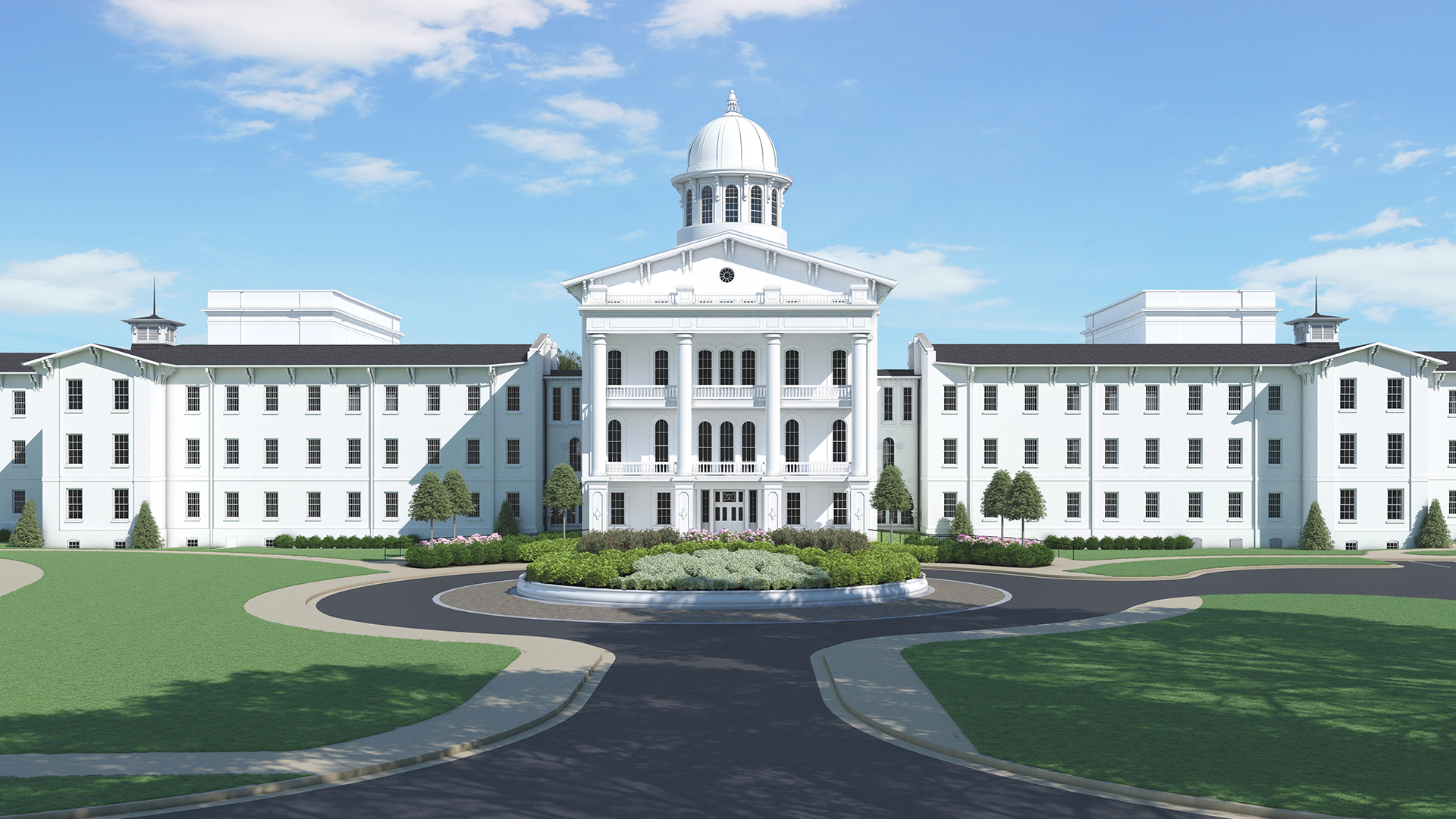 Performing Arts Academic Center Rendering from the Building's Front