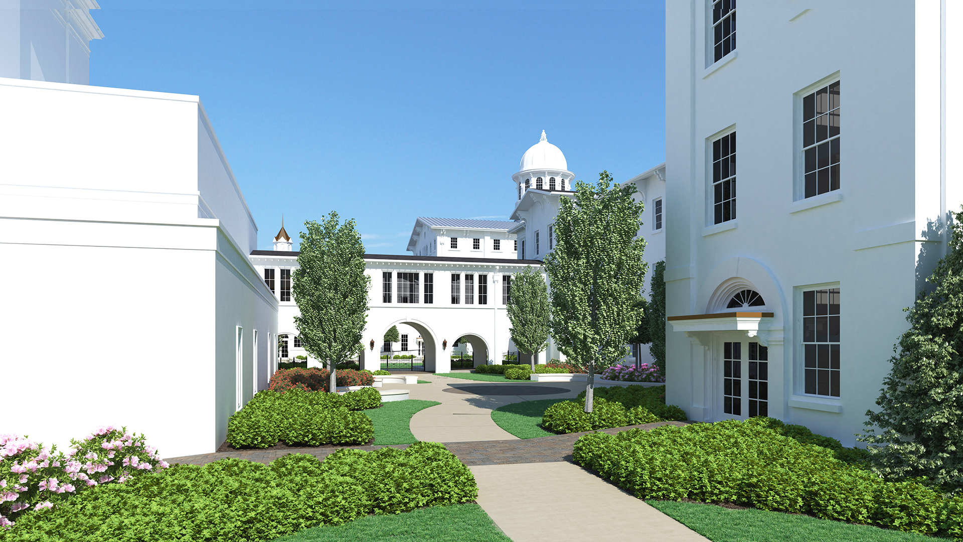 Performing Arts Academic Center Rendering from the Inner Courtyard
